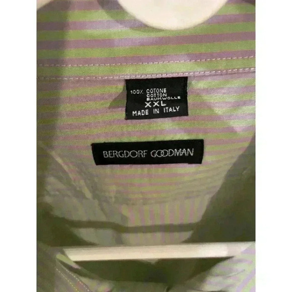 Bergdorf Goodman Tailored Fit Casual Button Down Shirt Striped, size XXL - Picture 2 of 7